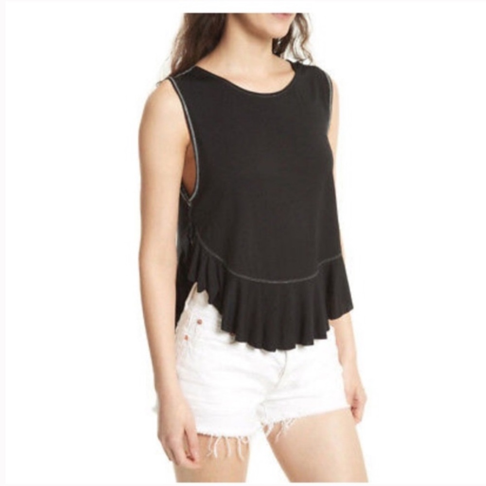 Free People black tank. Size L. - Picture 4 of 8